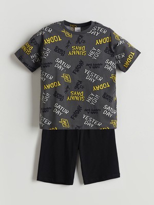 Lc Waikiki Yeni Sezon Bisiklet Yaka Erkek Cocuk Sortlu Pijama Takimi - S5EU97Z4