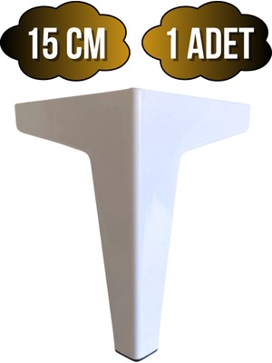 Serçe Düz 15CM Plastik Ayak Mobilya Masa ve Dolap AYAĞI(15CM)(BEYAZ)