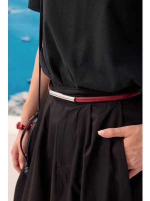 Pat Detaylı Etek Siyah
