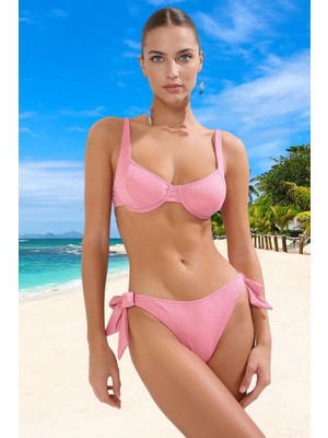 Bağlamalı Simli Bikini Takımı Ergonomik Kesim Şık Detaylı Premium Kalite