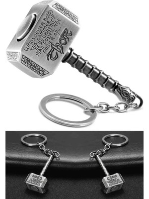 Thor Çekiç Anahtarlık – Marvel Temalı 3D Mini Mjolnir Metal Anahtarlık, Özel Hediyelik Aksesuar, Çanta ve Araba Anahtarı Süsü Koleksiyon