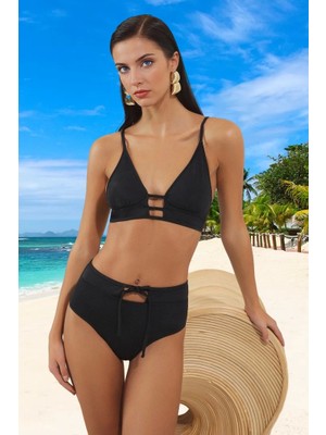 Desenli Üçgen Bikini Takımı Premium Kalite Klora Dayanıklı Yaz Koleksiyonu
