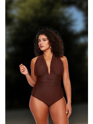 Konforlu Çapraz Rahat Kesim Büyük Beden Mayo Battal Boy Deniz Kıyafeti