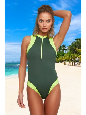 Halter Mayo Su Sporları Için Şık Detaylı Premium Kalite Havuz Mayosu Özel Tasarım