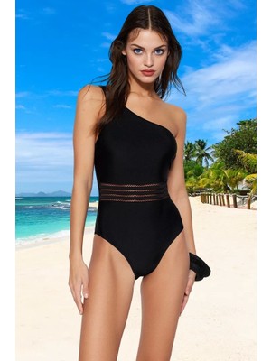 Tek Omuz Mayo Premium Kalite Banyo Kıyafeti Yaz Koleksiyonu Plaj ve Havuz Için Yüzme