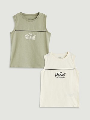 Lc Waikiki Yeni Sezon Baskili Erkek Cocuk Atlet 2'li - S5Q511Z1