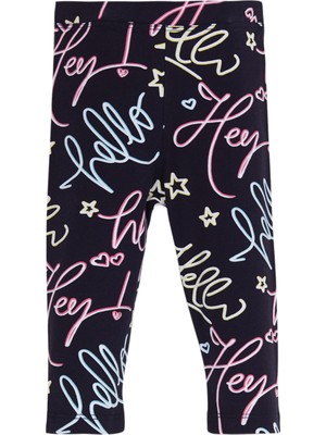 Hey Dude Kız Çocuk Desenli Diz Altı Tayt Kapri