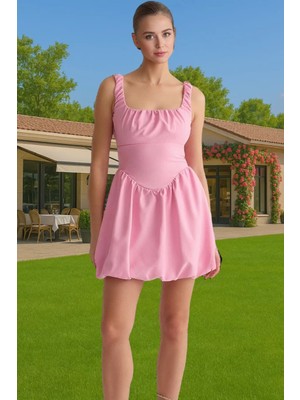 A Kesim Mini Abiye Elbise Dokuma Yazlık Balo Elbisesi Premium Kalite Zarifane Tasarım