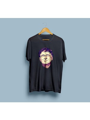 Oversize Bill Gates Tasarım Unisex T-Shirt
