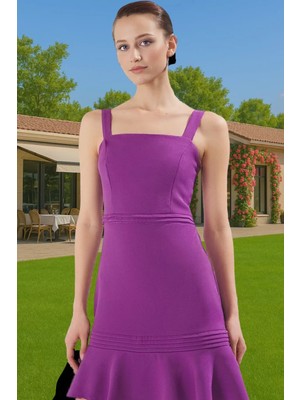 Kadın A Kesim Mini Elbise Polyester Karışımlı Dokuma Yazlık Günlük Dayanıklı Malzeme Mükemmel Uyum