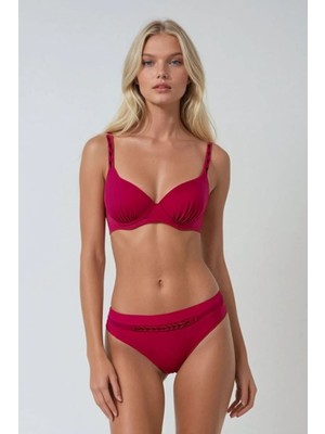 Kom Çıkarılabilie Push Up Kaplı Drape Detaylı  Debra Telli Kaplı Bikini Takımı