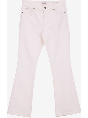 Guess Jeans Yüksek Bel Ispanyol Paça Regular Fit Beyaz Kadın Denim Pantolon Gj G09 Bootcut - Eco Regen Co Agate