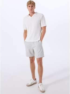 Taş Erkek Lastikli Bel Slim Fit Şort GU25MSS09021