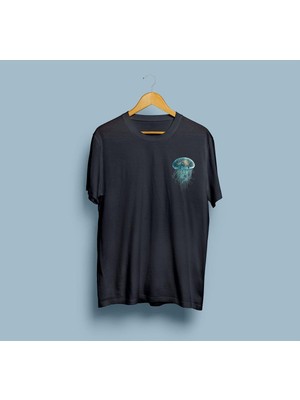Oversize Jellyfish Tasarım Unisex T-Shirt