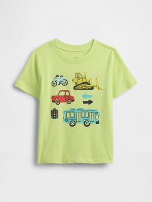 Gap Erkek Bebek Açık Yeşil Gap Logo Grafikli T-Shirt