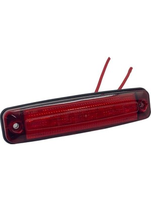 Frıstom 12V-24V Parmak Lamba 6-Ledli Kırmızı (102*25.6 Mm)