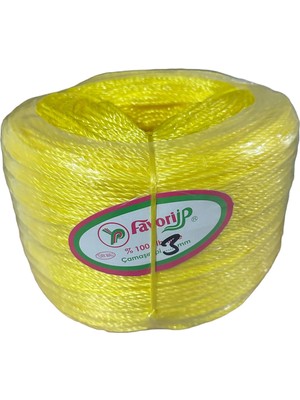 Favori Ip Halat FH03 Pp Naylon Burgulu Örgü Çamaşır Ipi - Sarı - 100 Metre - 1 Adet