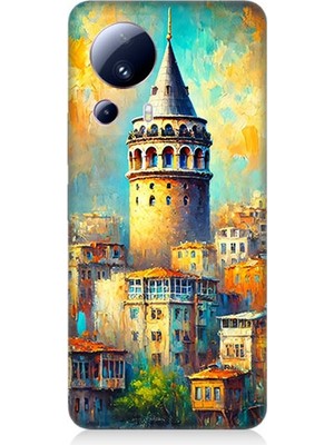 Xiaomi Mi 13 Lite Uyumlu Galata’da Renkli Işıklar  Desenli Silikon Kılıf