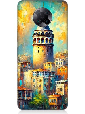 Xiaomi Poco F2 Pro Uyumlu Galata’da Renkli Işıklar  Desenli Silikon Kılıf