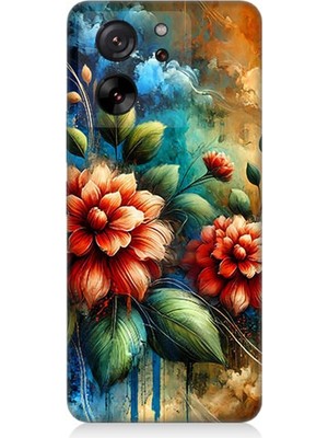Xiaomi Mi 13T Pro Uyumlu Kırmızı Çiçek ve Tomurcuklar  Desenli Silikon Kılıf