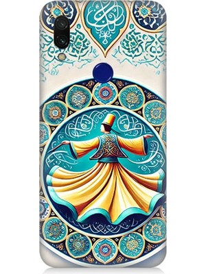 Xiaomi Redmi Note 7 Uyumlu Çini Motifli Semazen Figürü  Desenli Silikon Kılıf