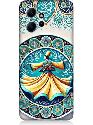 Xiaomi Redmi Note 12 Uyumlu Çini Motifli Semazen Figürü  Desenli Silikon Kılıf