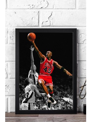 Michael Jordan Çerçeveli Tablo - Basketbol Nba Posteri Tablo