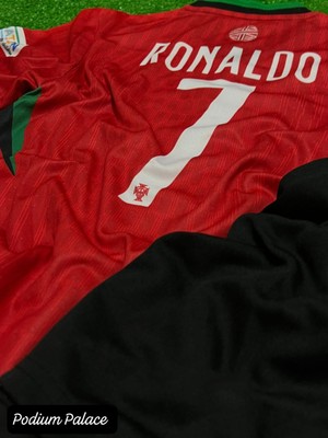 Cheecky Chic Portekiz 2024/25 Yeni Sezon Cristiano Ronaldo Iç Saha Çocuk Forması 4'lü SET8KIRMIZI)