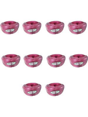 Favori Ip Halat FH03 Pp Naylon Burgulu Örgü Çamaşır Ipi - Pembe - 100 Metre - 10 Adet