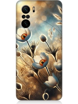 Xiaomi Redmi K40 Uyumlu Pamuk Dalları Bahar Ruhu  Desenli Silikon Kılıf