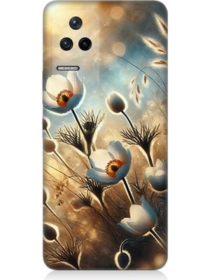 Xiaomi Poco F4 Uyumlu Pamuk Dalları Bahar Ruhu  Desenli Silikon Kılıf