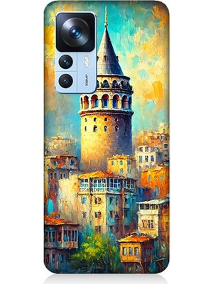 Xiaomi Mi 12T Pro Uyumlu Galata’da Renkli Işıklar  Desenli Silikon Kılıf