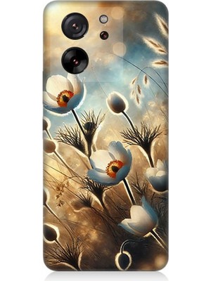 Xiaomi Mi 13T Pro Uyumlu Pamuk Dalları Bahar Ruhu  Desenli Silikon Kılıf