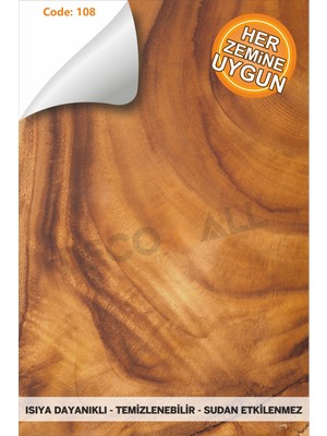 Code 108 Suya Dayanıklı Mutfak Banyo Zemin Mermer Mobilya Fayans Folyo Kaplama (Laminasyonlu)