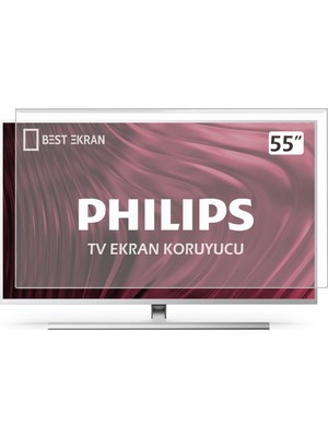 Best Ekran Philips 55OLED810 Tv Ekran Koruyucu - Philips 55" Inç 139 Ekran Smart 4K UHD Dolby Vision Atmos Titan Os Ambilight