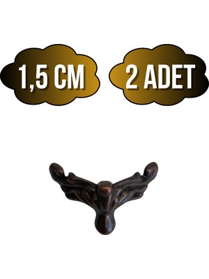 DS Yapı Anka 1.5cm Metal Ayak Çeyiz ve Hediye Kutusu Mobilya Ayağı(1.5cm)(Bronz)