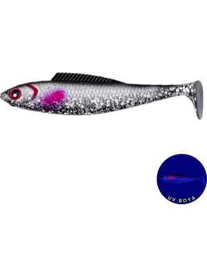 Silikon Balık - 4,5g 85mm - Fishack PredatorX - UV Boyalı - Ghosty