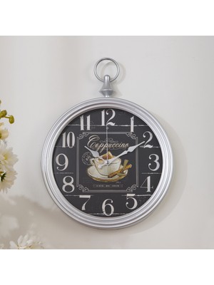 Galaxy Dekoratif Kadran Duvar Saati - Gri - 30X38 cm