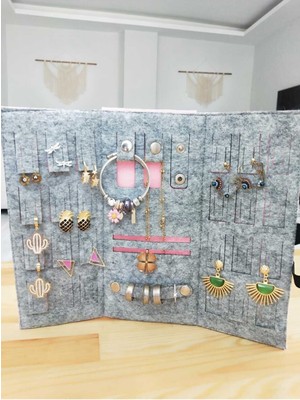 Katlanabilir Seyahat Takı ve Cüzdan Düzenleyici, Pembe Renkli Organizer