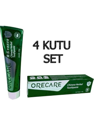 Orecare Tiens Bitkisel Diş Macunu 135 ml 4 Kutu Seti Ağız Bakımı İçin Doğal Özellikler