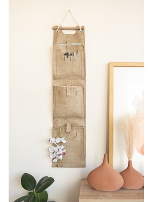 Jüt 3 Cepli Çok Amaçlı Askılı Düzenleyici, Banyo ve Mutfak Için 102X23 cm