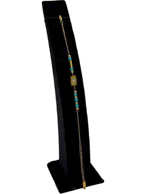 Siyah Dik Bileklik Standı 23 Cm, Şık ve Kullanışlı Sergileme Ürünü