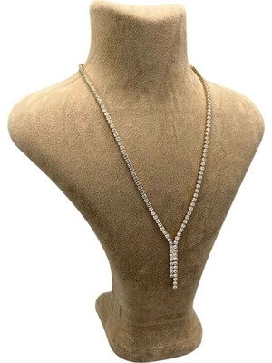 Süet Kumaş Kolye Sergileme Mankeni, 28/18 Cm, Sütlü Kahve Renk