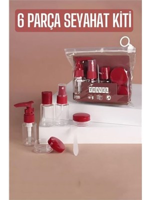 6'lı Boş Seyahat Şişe Seti, Taşınabilir ve Kullanışlı Paket