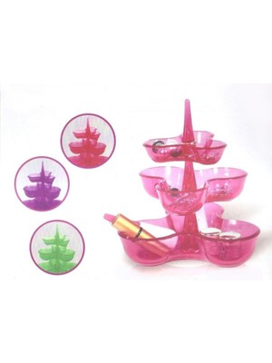 Beyaz Çok Katlı Plastik Organizer, Makyaj, Takı ve Anahtarlık Düzenleyici