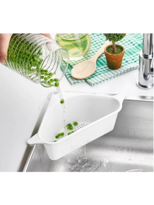 Vantuzlu Lavabo Süzgeci Meyve Sebze Pirinç Yıkama Çöp Düzenleyici Antrasit