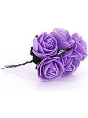 144 Adet Lila Lateks Minik Gül, Renkli ve Şık Dekoratif Çiçekler