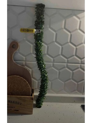 Yeşil 10 Metre Yapay Sarmaşık Tel Yaprak Şerit Dekorasyon Süsü