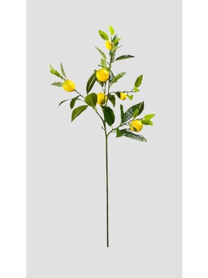 Sarı Yapay Limon Ağacı Dalı 94 Cm, Dekoratif ve Şık Aksesuar