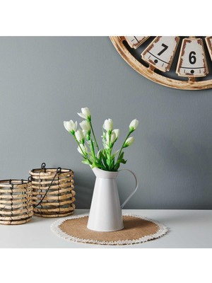 Beyaz Manolya Yapay Çiçek, Şık ve Doğal Görünümlü Dekoratif Ürün